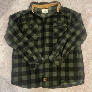 Green and black flannel